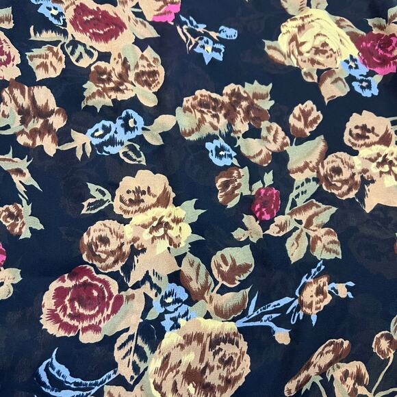 Sag Harbor Pull On Floral Print A-Line Maxi Skirt Size L Boho Festival Colorful - Picture 5 of 10